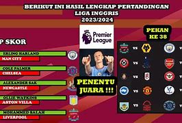 Liga Inggris Minggu Kemarin